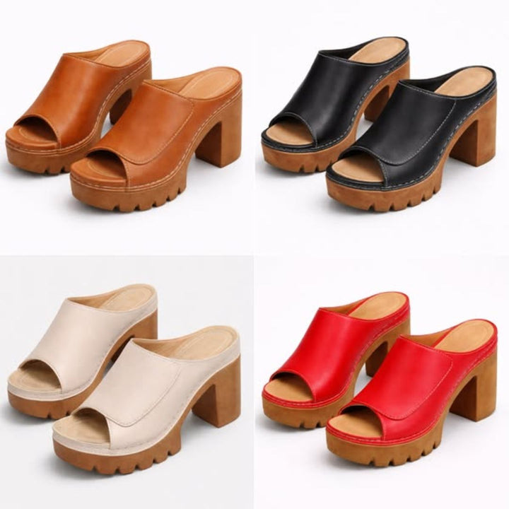 Ellie platform heels by Emma & Rose Cape Town, stylish women's footwear with a modern design and chunky heel.