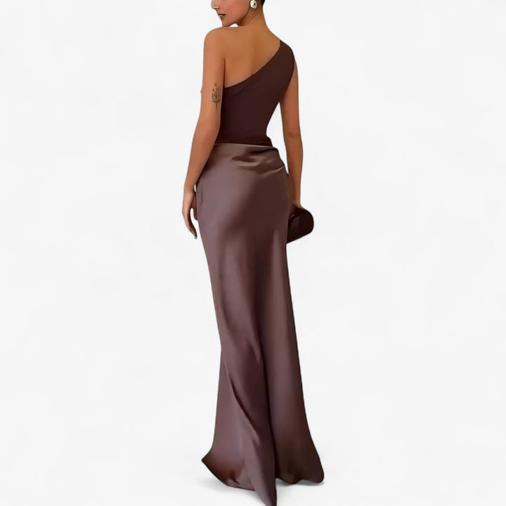 Women’s Asymmetric Maxi Dress - Crawleigh