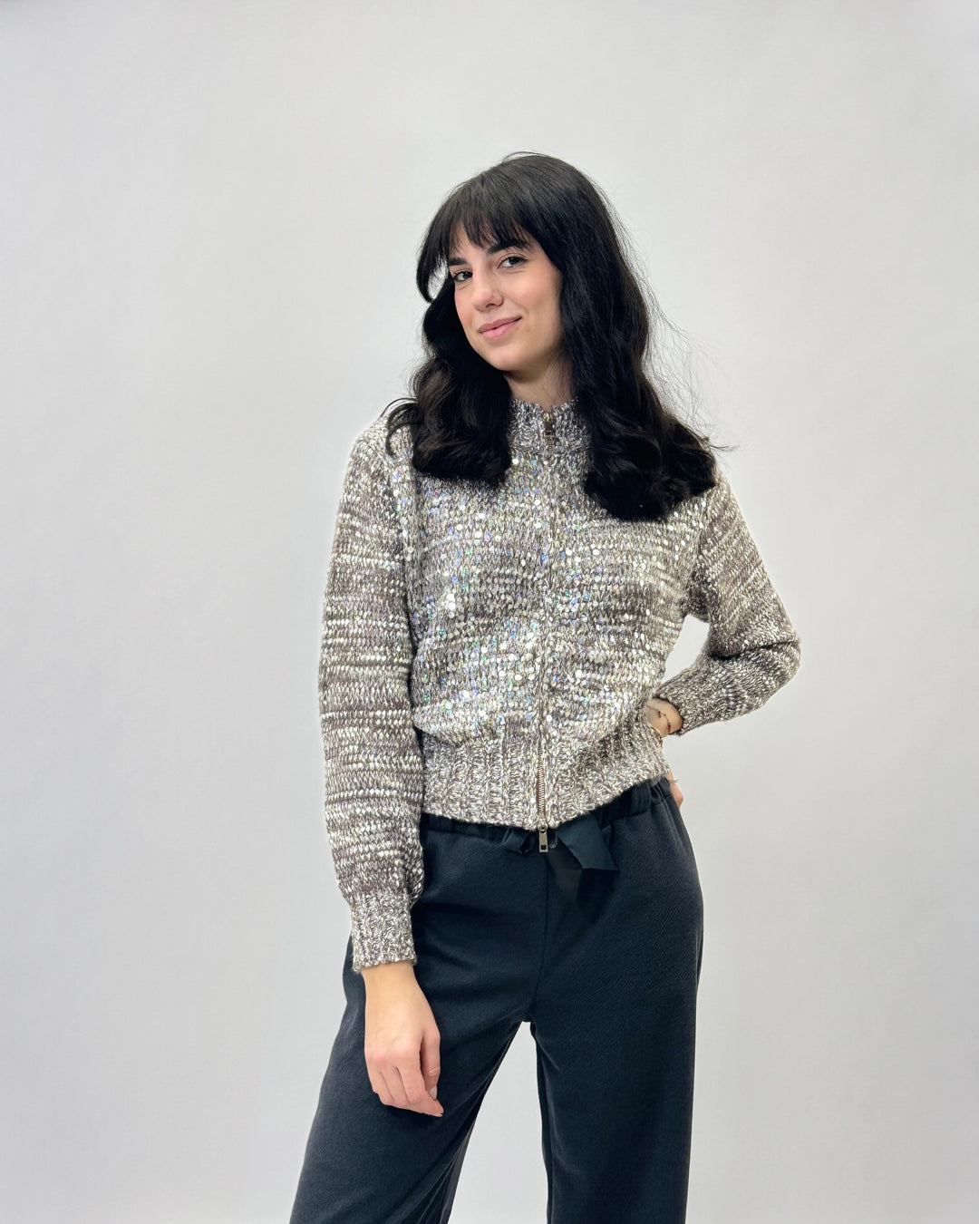 Noa™  |  Sequin Cardigan Zip