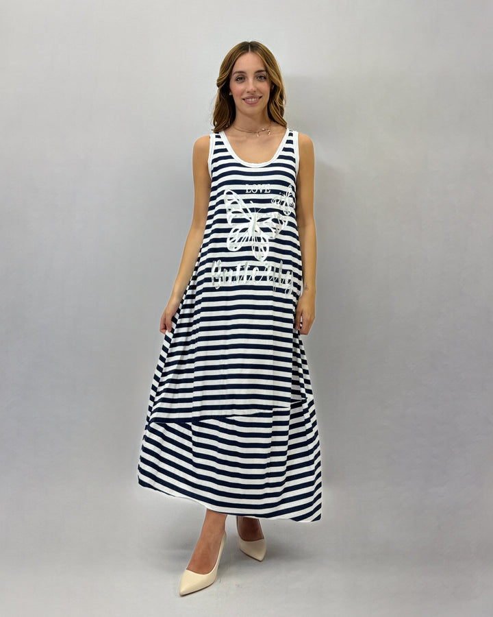 Nadine™  |  Long Sleeveless Striped Size