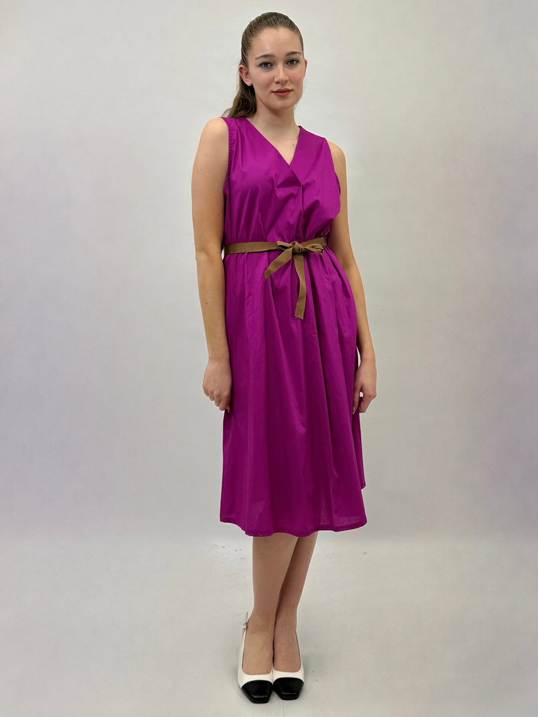 Xenia™  |  V-neck Dress Belt Detail