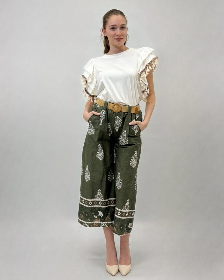 Marisa™  |  Embroidered Trousers Belt Detail