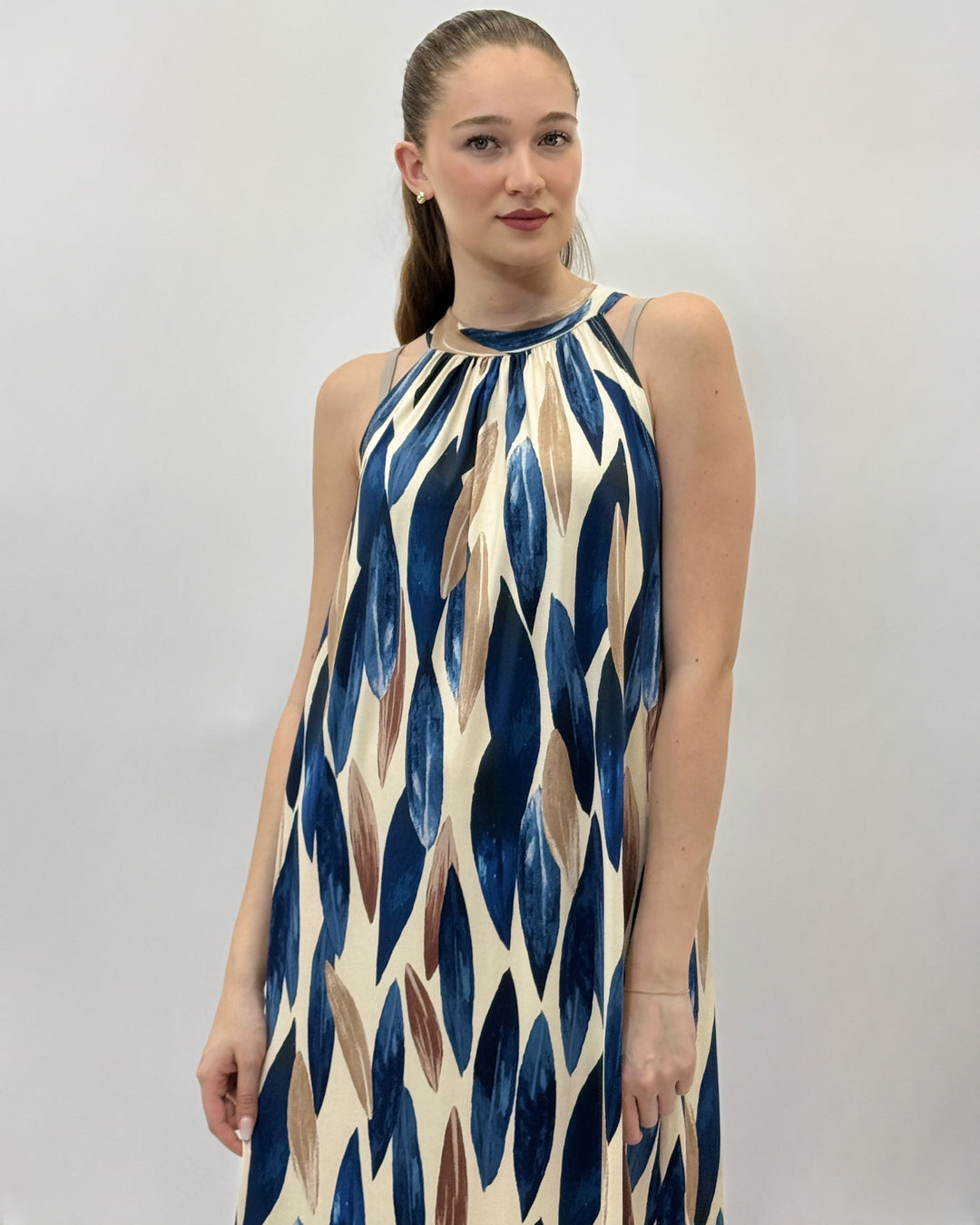 Halter™  |  Neck Printed Dress