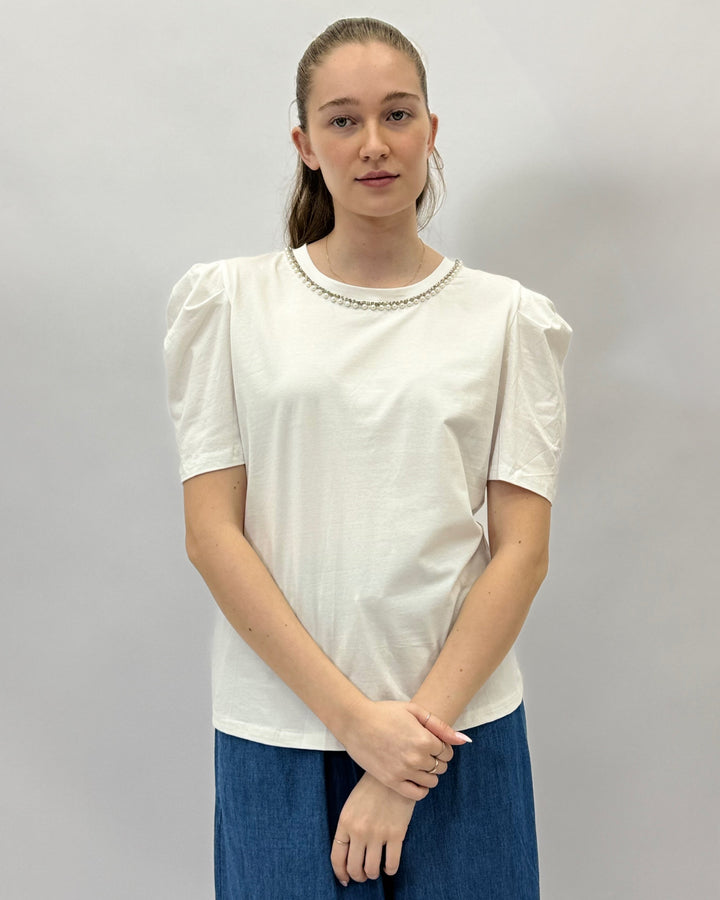 Winnie™  |  soft luxurious fabrics T-shirt Bead Details