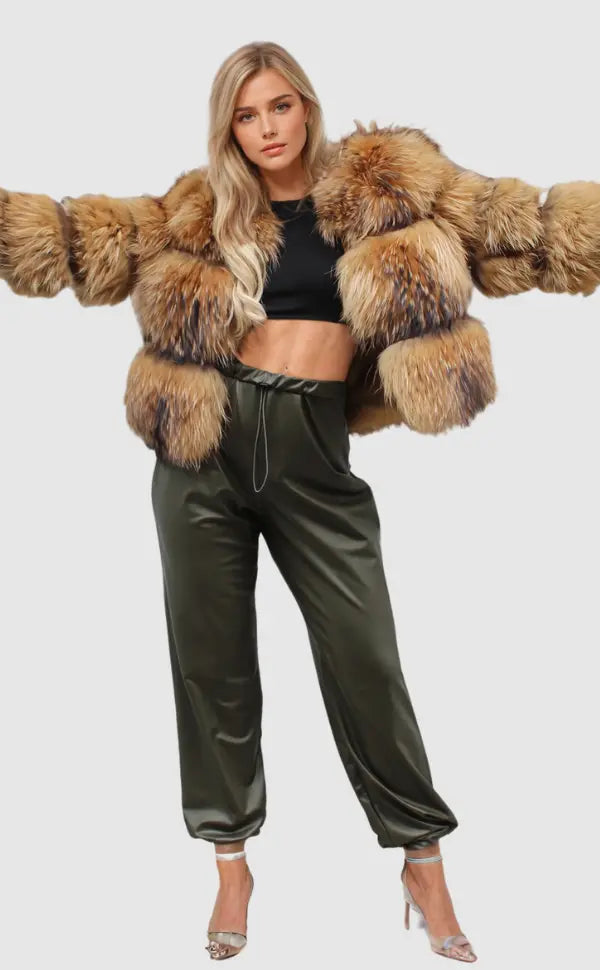 Women's Voluminous Elegant Warm Winter Jacket, view 2 - Elena Harper