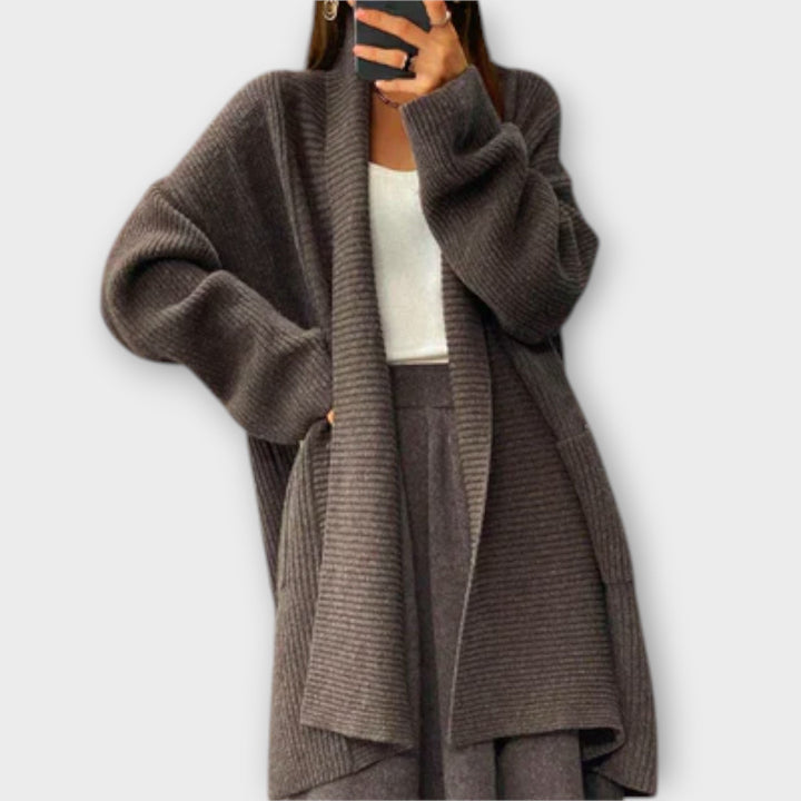 Euphemia Long Knit Cardigan, view 4 - Elena Harper