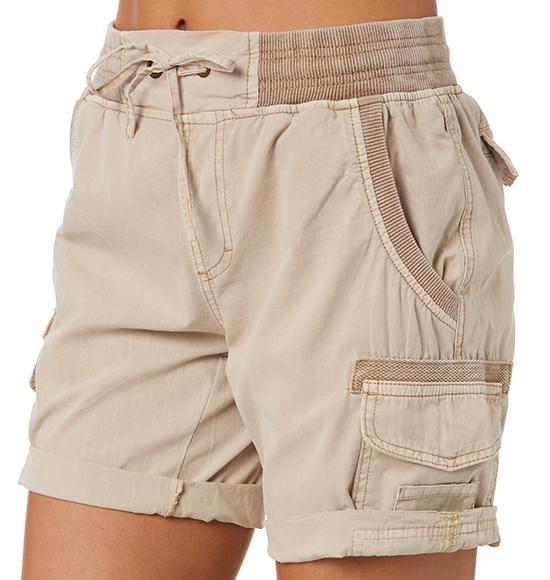 Audria High-Waisted Cargo Shorts with Drawstring - Elena Harper