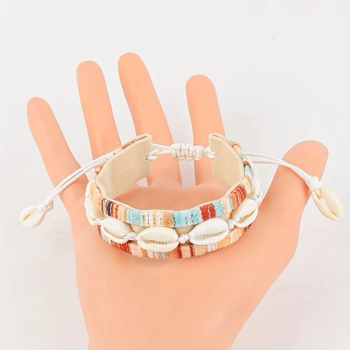 Handwoven Shell Bracelet, view 5 - Elena Harper