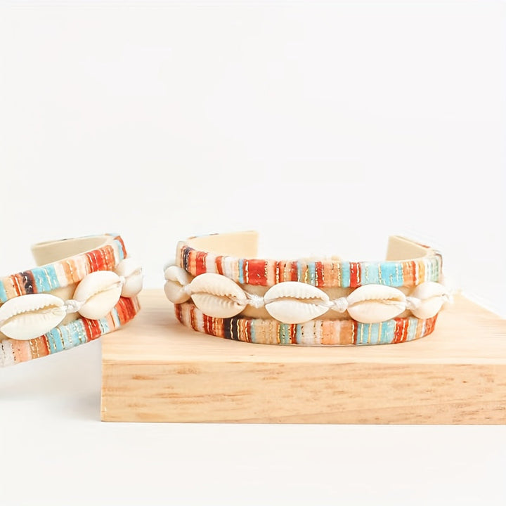 Handwoven Shell Bracelet - Elena Harper