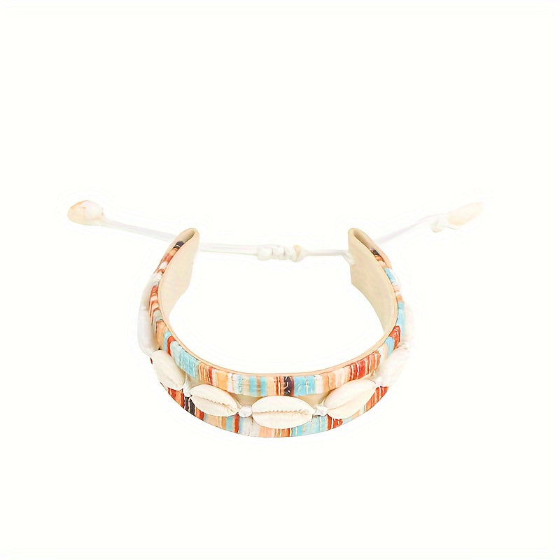 Handwoven Shell Bracelet, view 3 - Elena Harper