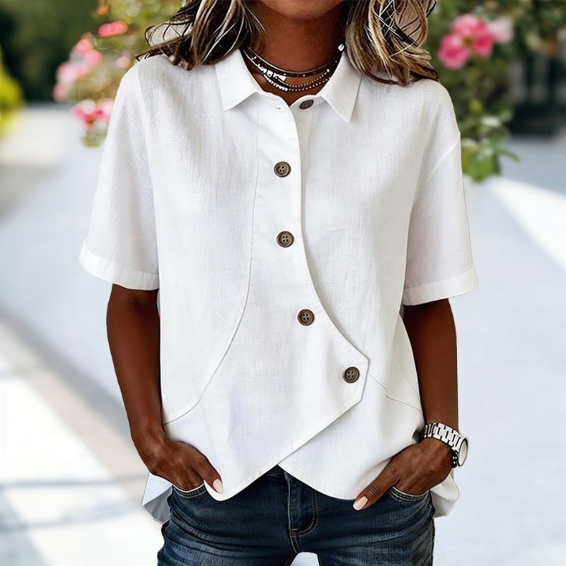 Casual Solid Color Shirt - Elena Harper