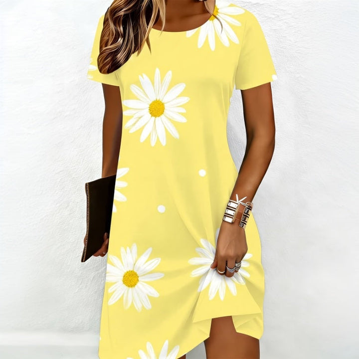 Vintage Floral Print Dress