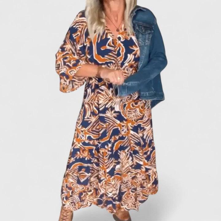 Elegant Julee™ maxi dress by Emma & Rose Cape Town featuring a sophisticated flowy design and detailed fabric.