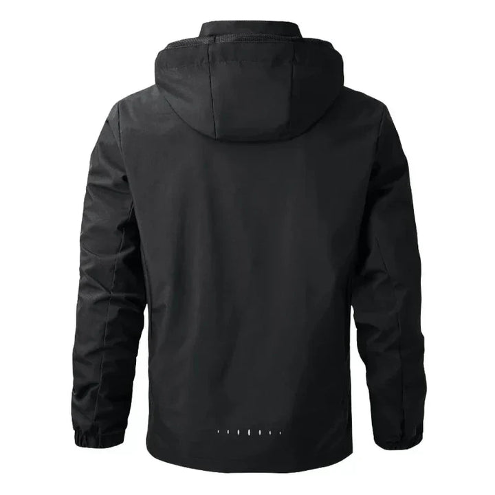 Men's Lightweight Hooded Rain Jacket - Weatherproof & Reflective