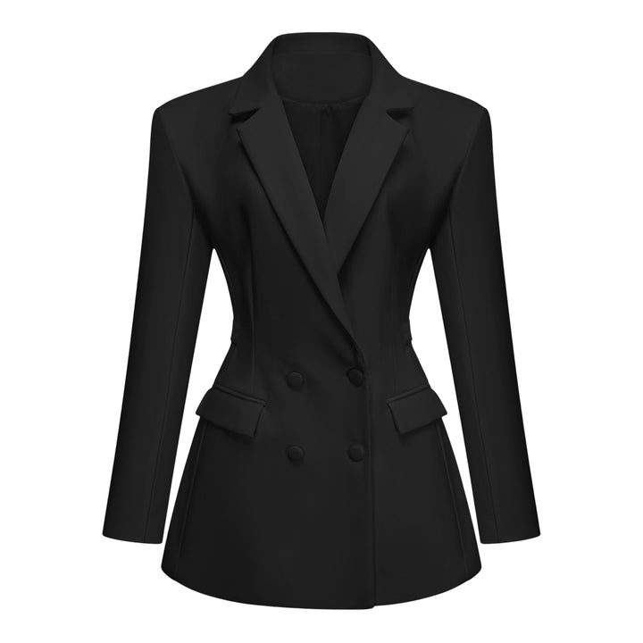 Black Blazer Mini Dress Wedding Guest Party Outfit