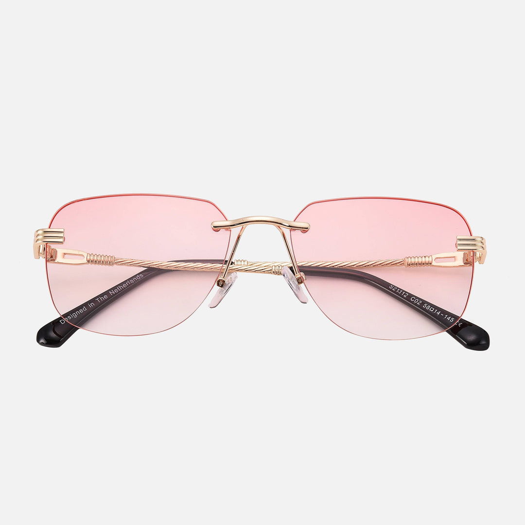 Suné™ Lunar sunglasses for women by Emma & Rose Manhattan featuring round frames and tinted lenses.