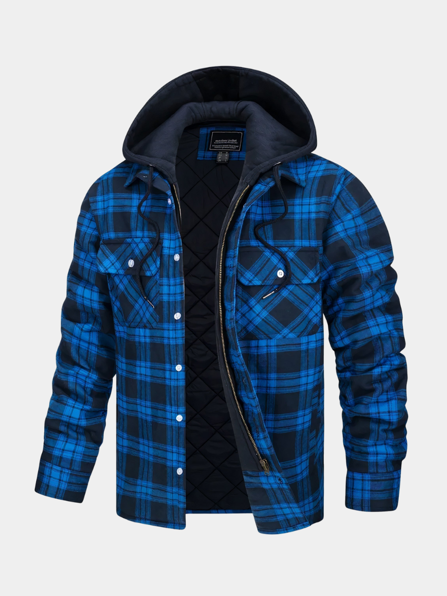 LAURENT MONACO | CHECKED HOODED JACKET