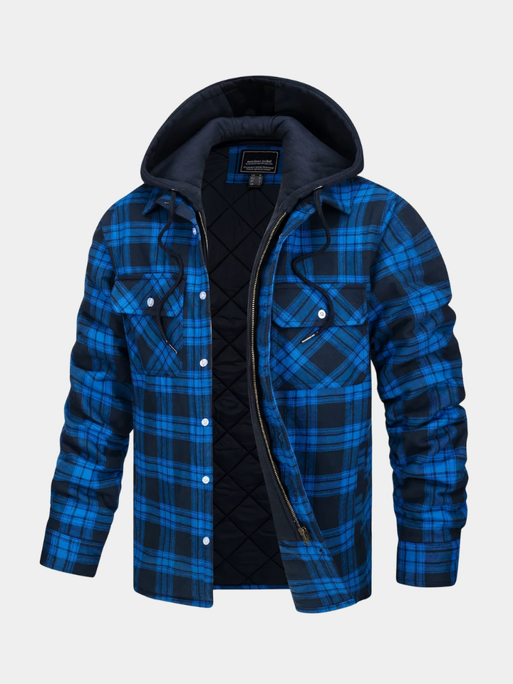 LAURENT MONACO | CHECKED HOODED JACKET
