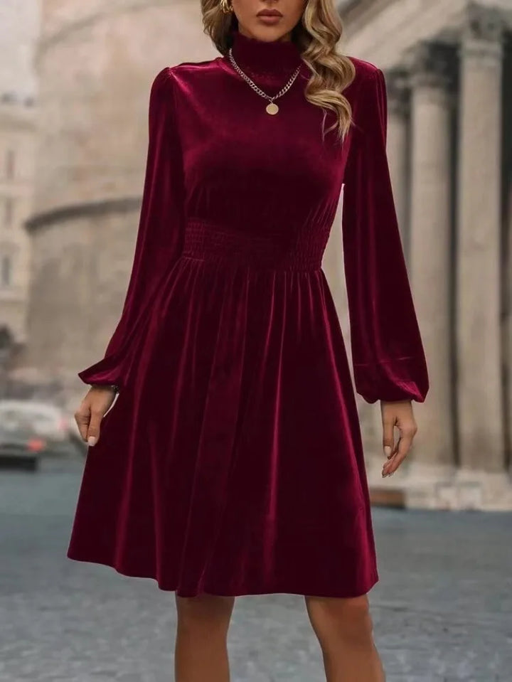 Women’s Elegant Turtleneck Midi Dress – Bella