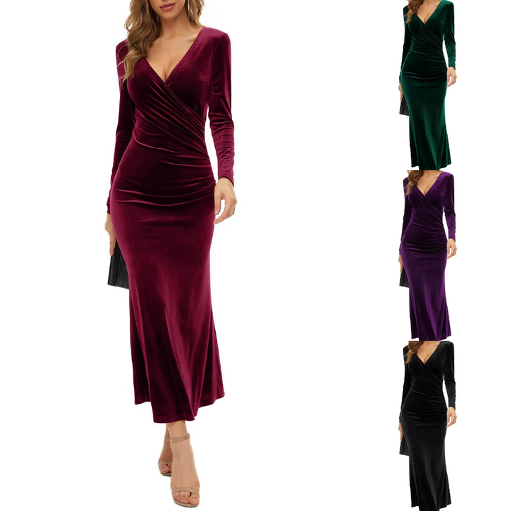 Women’s Long Sleeve Bodycon Midi Dress - Marie