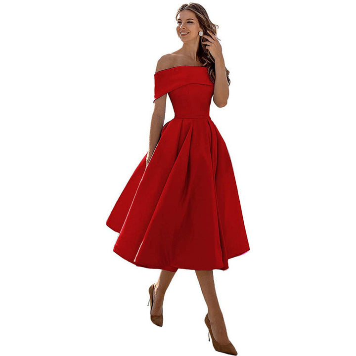 Women's Off the Shoulder Casual Midi Dress - Anastasia