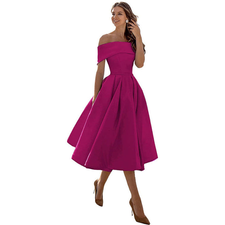 Women's Off the Shoulder Casual Midi Dress - Anastasia