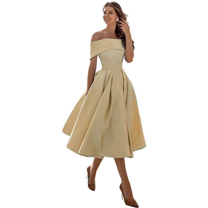Women's Off the Shoulder Casual Midi Dress Anastasia, view 8 - Elena Harper