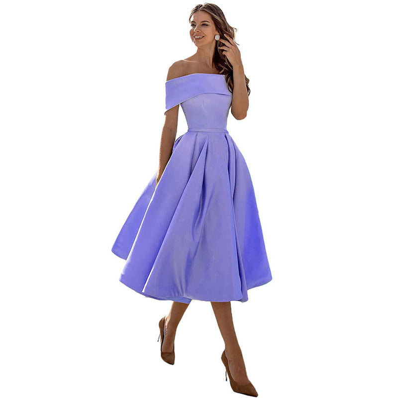 Women's Off the Shoulder Casual Midi Dress Anastasia, view 9 - Elena Harper