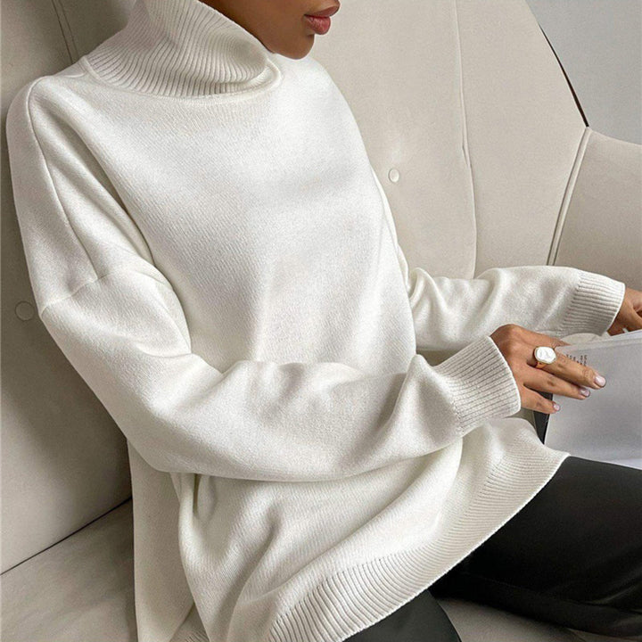 Plus Size Women's Sweater with Side Slit Versatile & Stylish - Lozenda
