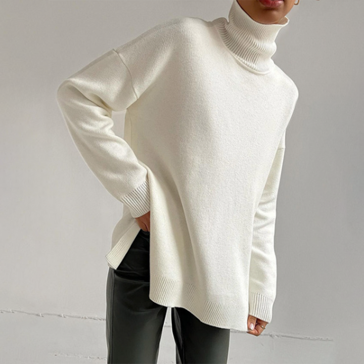Plus Size Women's Sweater with Side Slit Versatile & Stylish - Lozenda