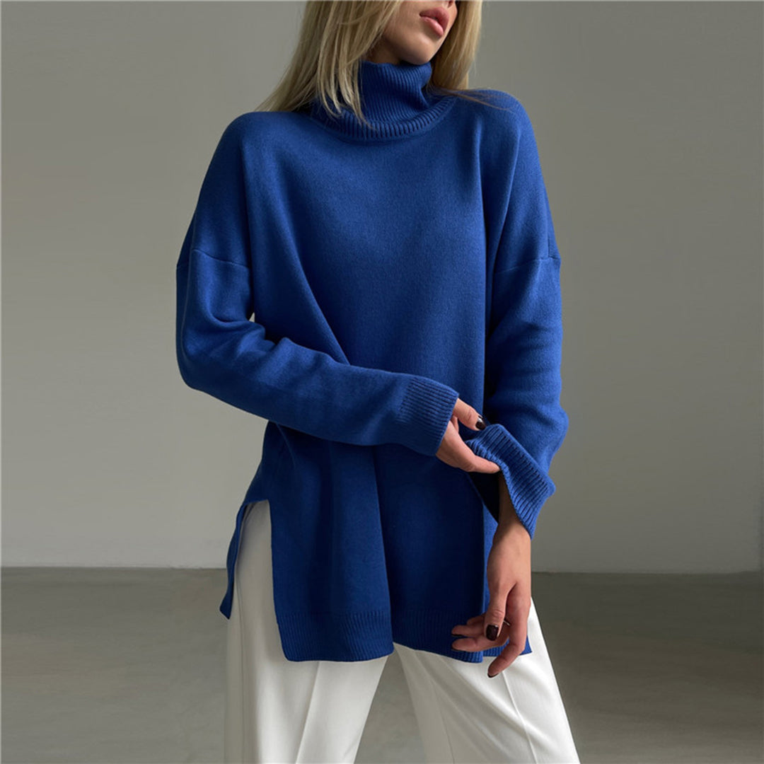 Plus Size Women's Sweater with Side Slit Versatile & Stylish - Lozenda