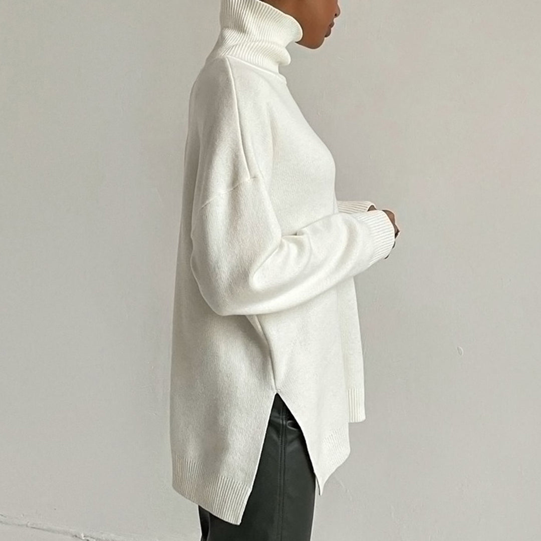 Plus Size Women's Sweater with Side Slit Versatile & Stylish - Lozenda