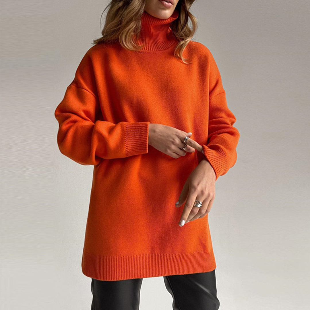 Plus Size Women's Sweater with Side Slit Versatile & Stylish - Lozenda