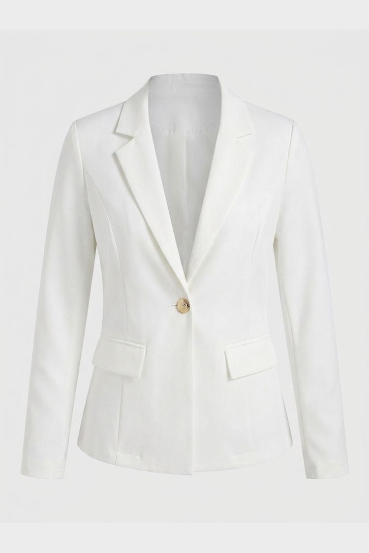 Women’s Tailored Blazer | Notched Collar & Button Detail