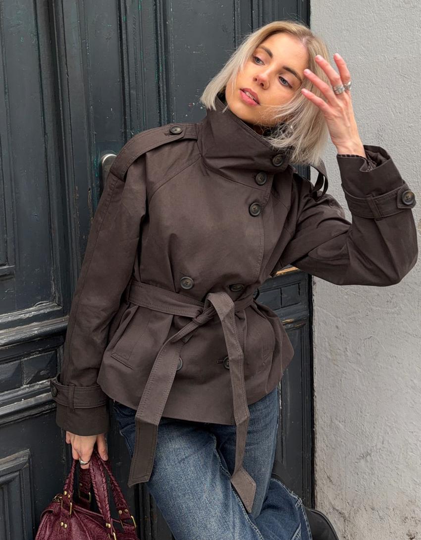Ladies Trench Coat with Belt Classic Fit