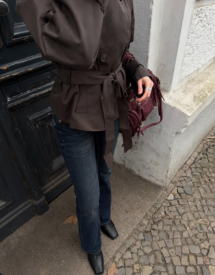 Ladies Trench Coat with Belt Classic Fit