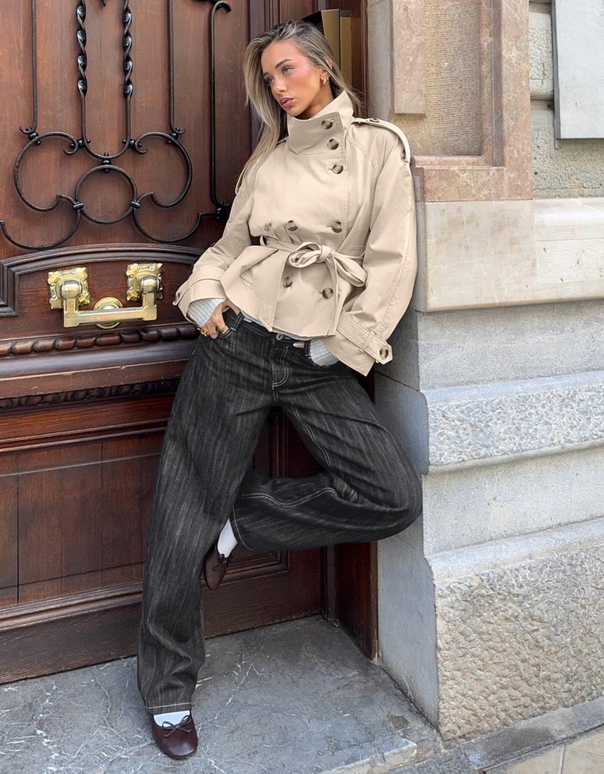 Ladies Trench Coat with Belt Classic Fit