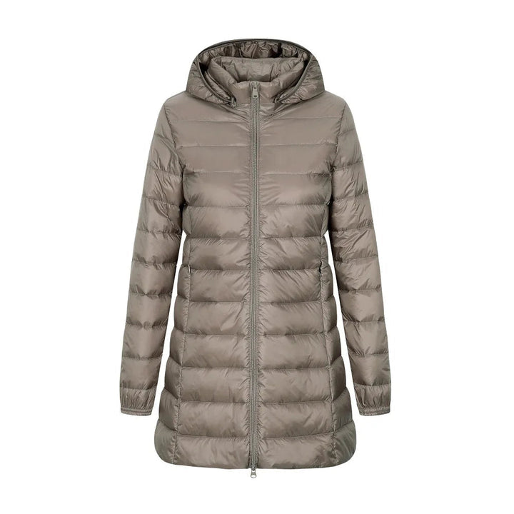 Women's Long Padded Jacket with Hood - Yvette