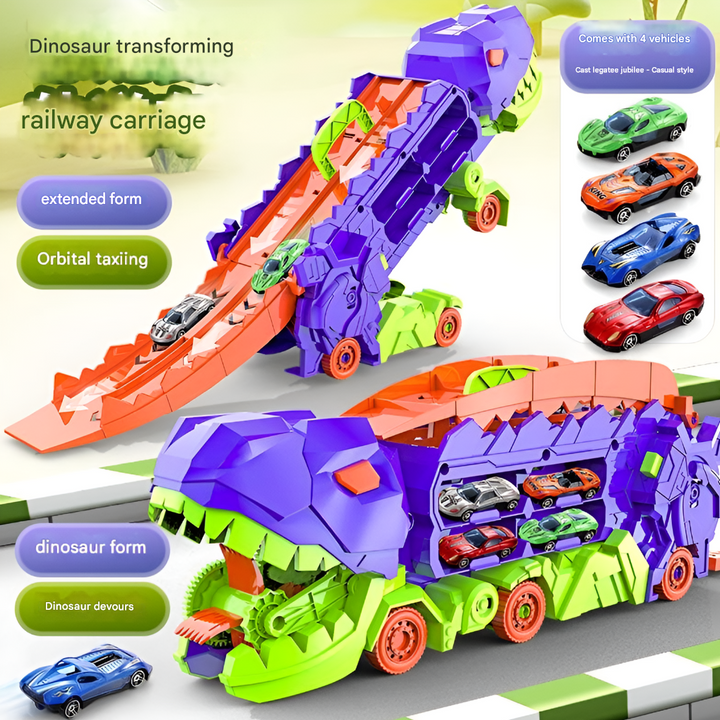 Dino City Transporter Race Track & Transformable Truck, view 4 - Elena Harper