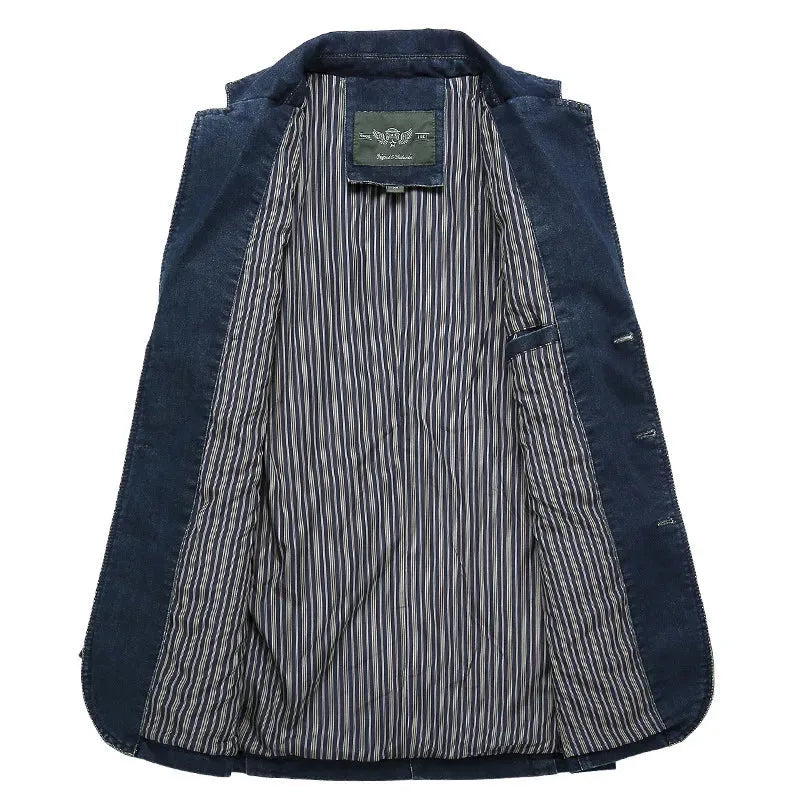 Men's Slim Fit Blazer – With Notched Lapel and Patch Pockets, Suitable for Work and Formal Occasions