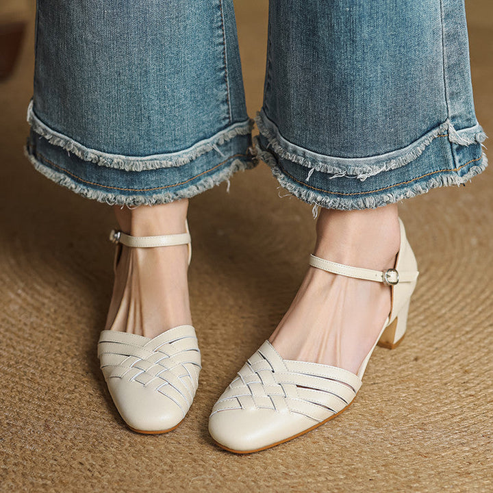 Elara Women’s Elegant Block Heel Shoes - Elena Harper