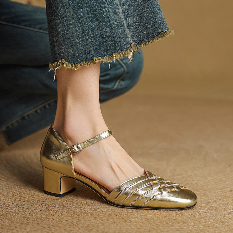 Elara Women’s Elegant Block Heel Shoes - Elena Harper
