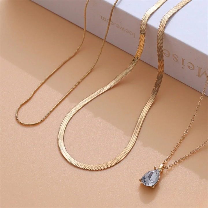 Karla™  |  Layered Necklace Gold-Coloured Pendant