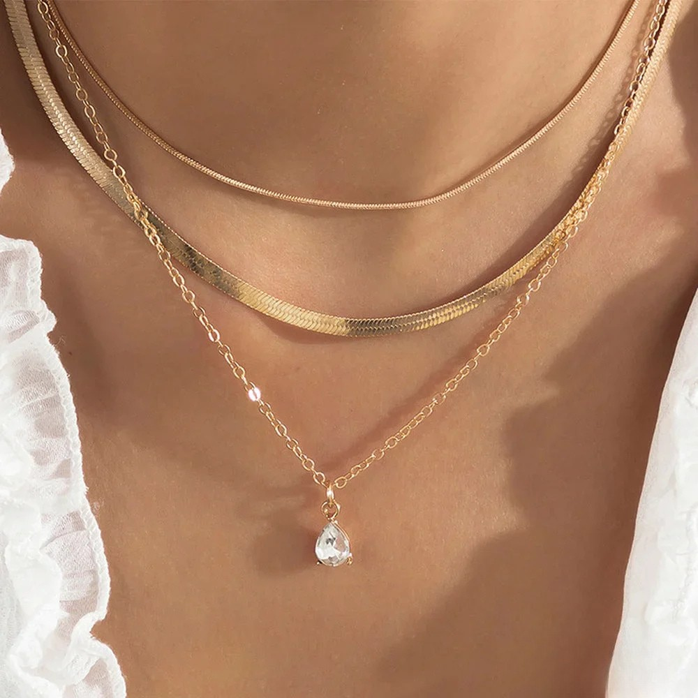 Karla™  |  Layered Necklace Gold-Coloured Pendant