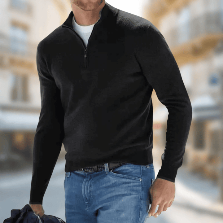 Roland | Men's Casual Sweater with Zipper at the Collar
