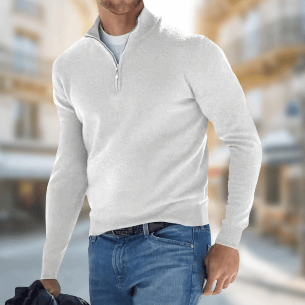 Roland | Men's Casual Sweater with Zipper at the Collar