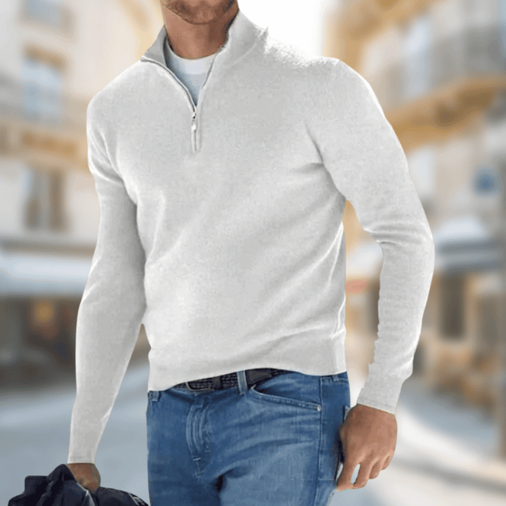 Roland | Men's Casual Sweater with Zipper at the Collar