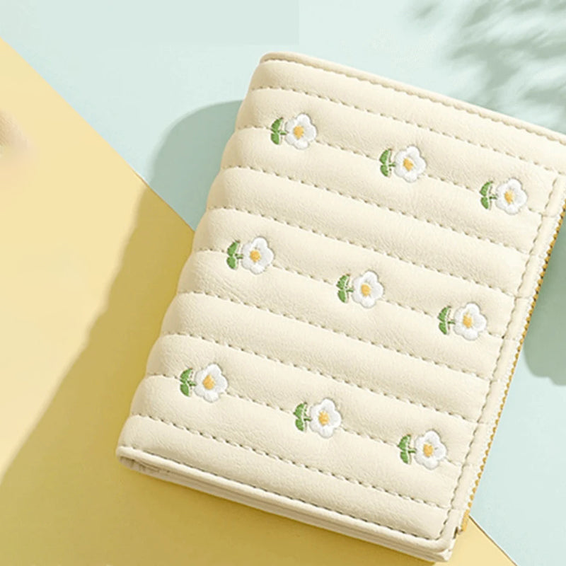 Embroidered Floral Wallet