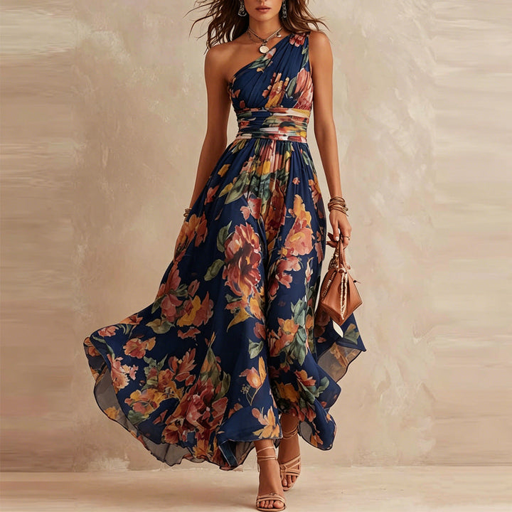 Lesena Elegant Maxi Dress with Floral Pattern, view 2 - Elena Harper