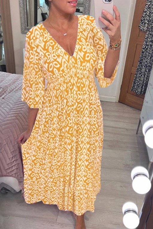 Solenne - Bohemian Floral Dress
